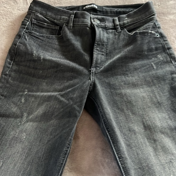 Express Jeans Stretch Denim Perfect Ankle High Rise 8L - Picture 3 of 5